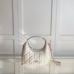COACH Women's New Crescent-Shaped Bag with Round Ring Chain Shoulder/Crossbody S
